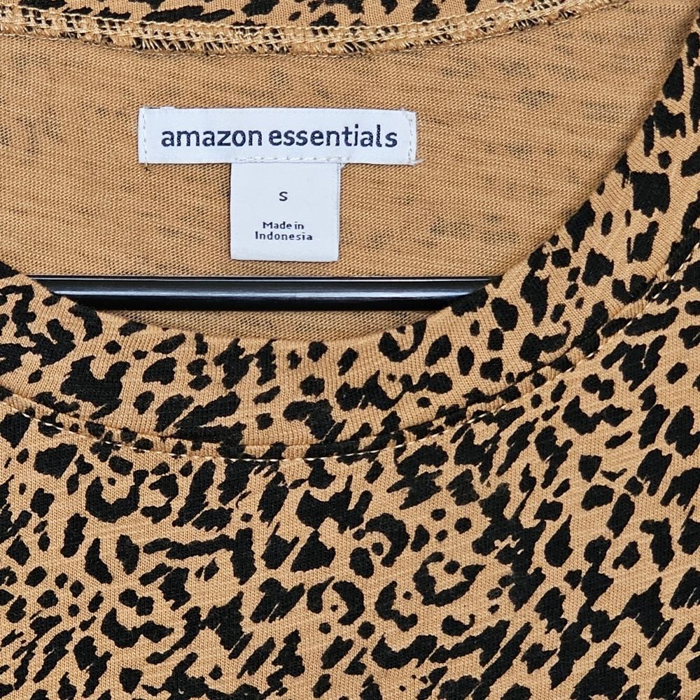Amazon Women's Dress Small Animal Print Cotton Short Sleeve Dress - Picture 4 of 4